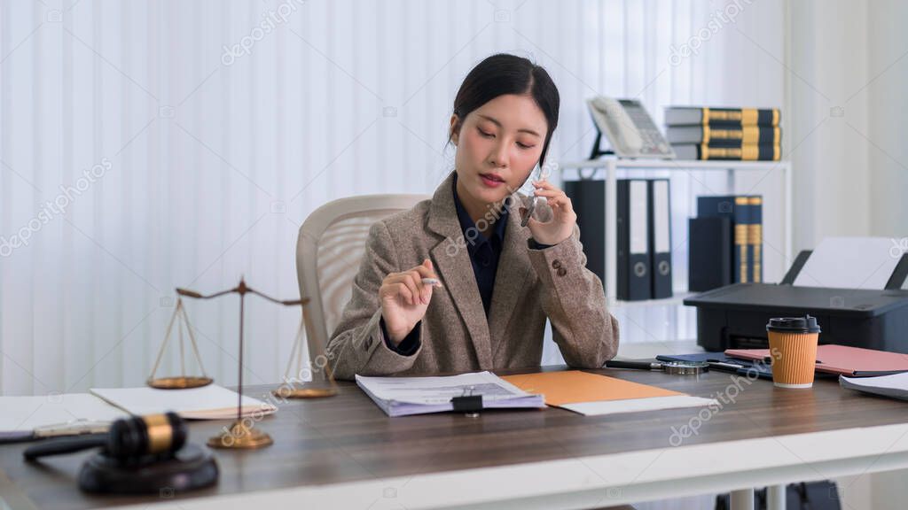 Attorney and retailer speaking during a legal consultation